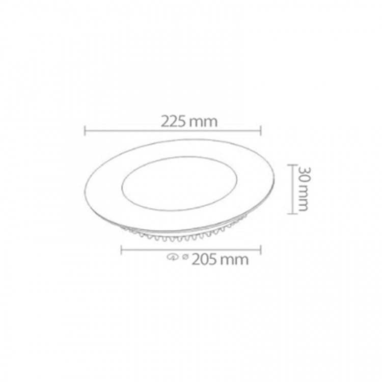 ACK AP01-01830 18W 6500K Günışığı Sıva Altı Yuvarlak Led Panel Armatür